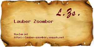 Lauber Zsombor névjegykártya