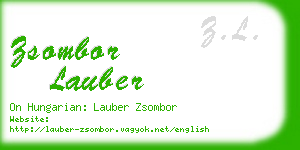 zsombor lauber business card